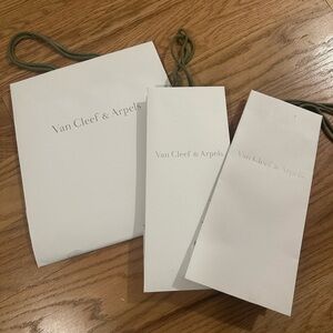 Van Cleef & Arpels White and Green Gift Bags
